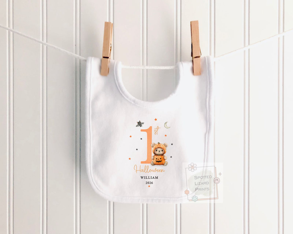 Personalised First Halloween Baby outfit | Baby Halloween Costume Gift | First Halloween Sleepsuit, Vest or T-shirt