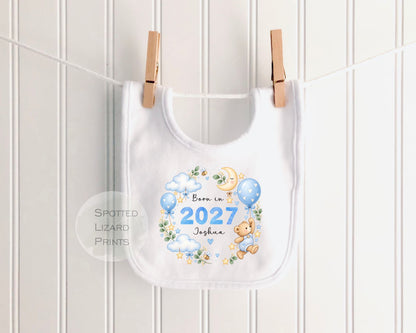 Personalised Born in 2027 Baby Outfit,  New Baby Arrival Rompersuit, Newborn Baby Gift Baby Grow 