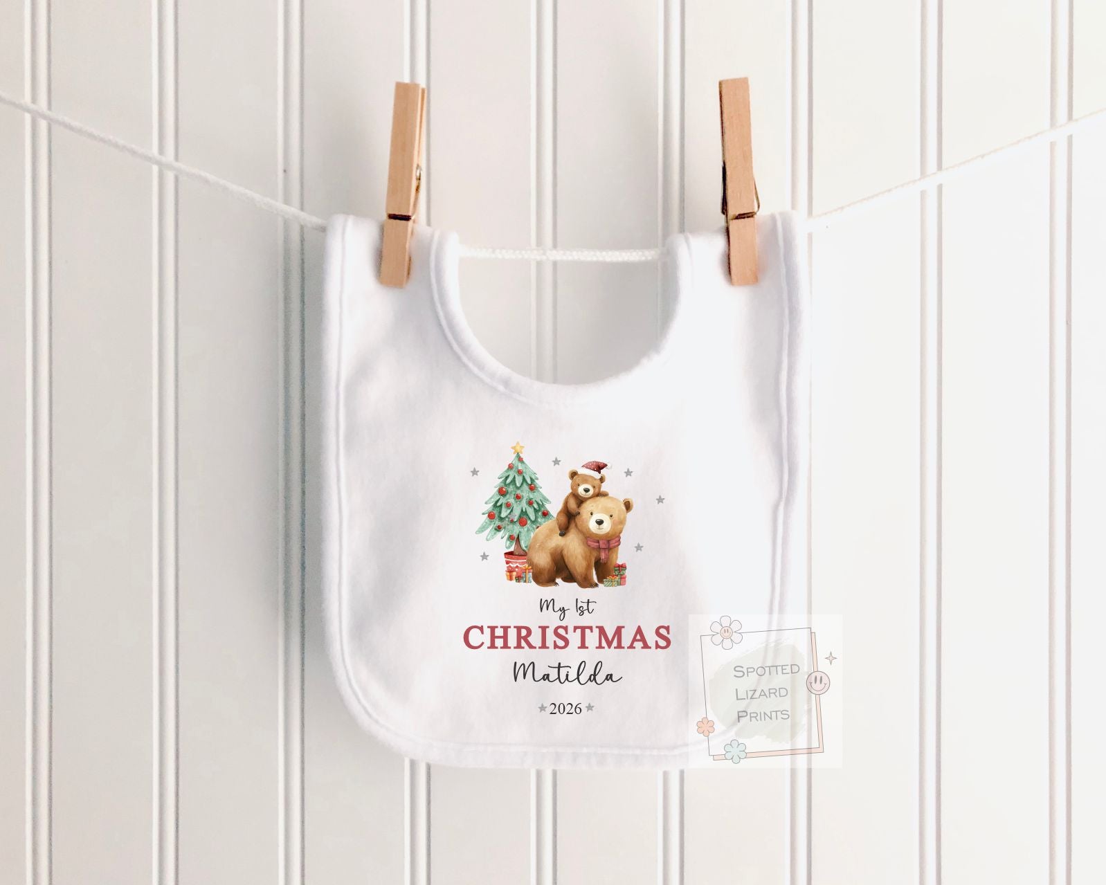 Personalised My First Christmas Baby Bodysuit | Custom Baby Christmas Outfit | First Christmas Gift | Baby Bear Christmas Sweatshirt