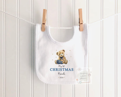 Personalised My First Christmas Baby Outfit, Teddy Bear Baby Bodysuit, Baby's First Christmas Gift, Custom Baby Vest, Christmas Jumper