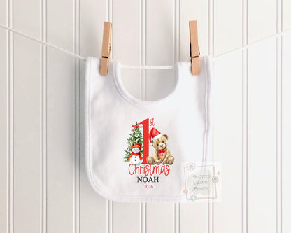 Personalised First Christmas Baby Outfit- My First Christmas Sleepsuit, Vest T-shirt, First Christmas Pyjamas First Christmas Sweatshirt