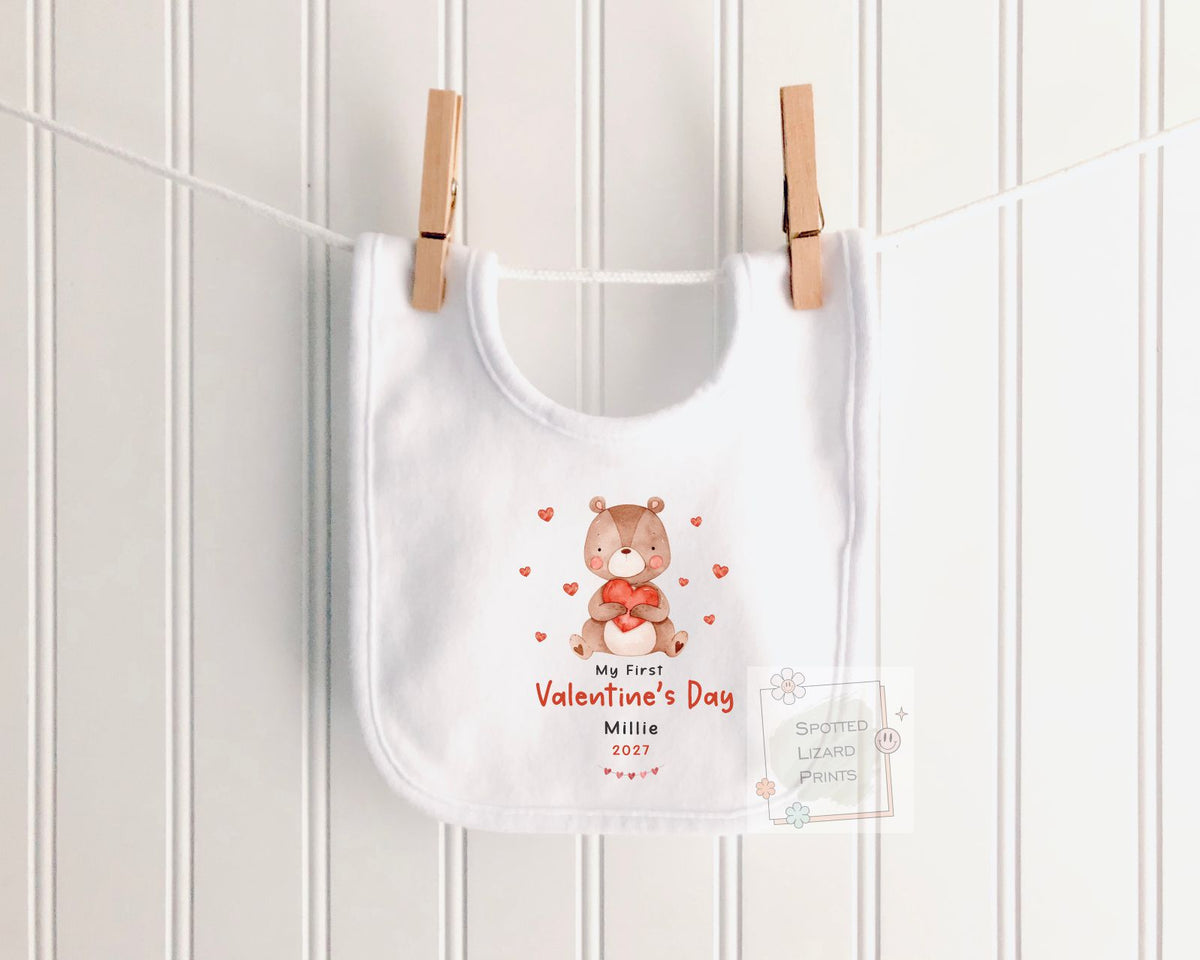 My First Valentine’s Day Baby Grow, Sleepsuit & Baby Vest | Valentine Baby Outfit | Custom Baby Valentine Outfit | Newborn Valentine Gift