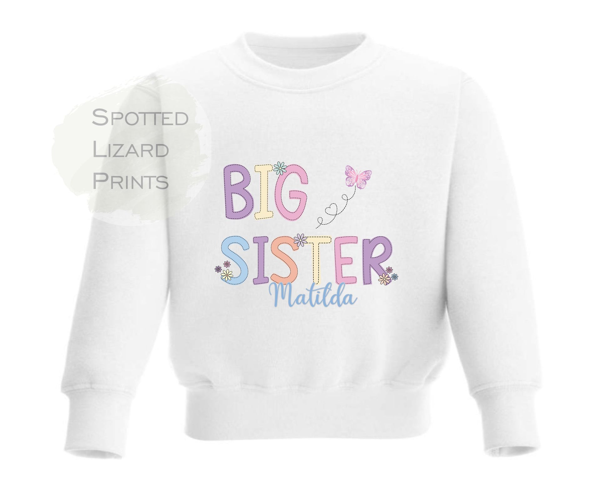 Big Sister sweatshirt. Personalised Kids Jumper. Going to be a Big Sister