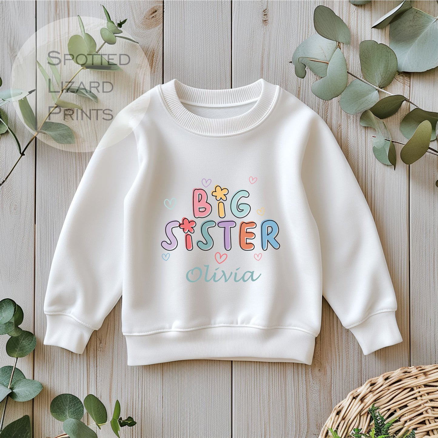 Big Sister sweatshirt. Personalised Kids Jumper. Going to be a Big Sister