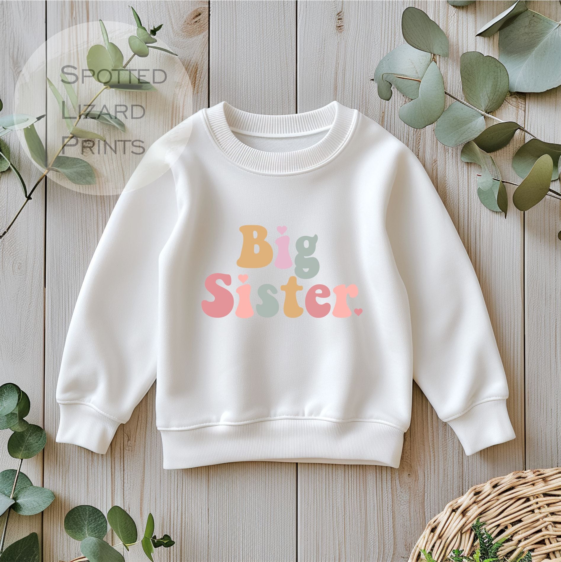 Big Sister sweatshirt. Personalised Kids Jumper. Going to be a Big Sister