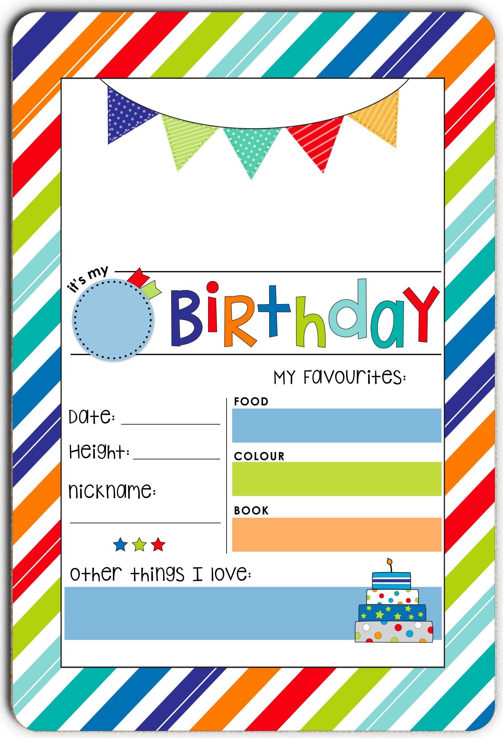 reusable personalised birthday board