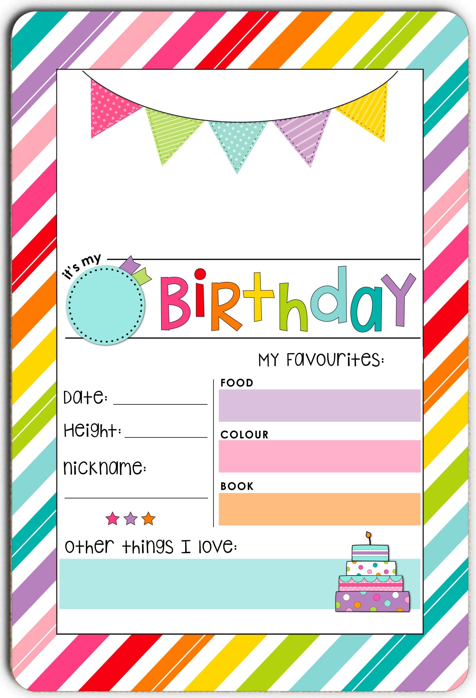 personalised reusable birthday milestone board