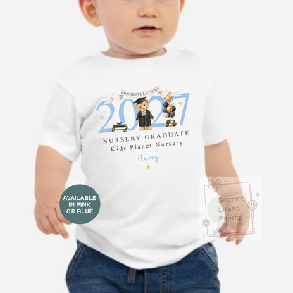 Personalised Nursery Graduation T Shirt, Boys & Girls, Pre School Keepsake, Nursery Leavers T Shirt, Nursery Keepsake Leaver Gift