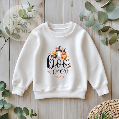 Personalised Cute Halloween Kids Sweatshirt Cute Pumpkin, Unisex Halloween Outfit, Spooky Outfit Trick or Treat Sweatshirt, Halloween jumper