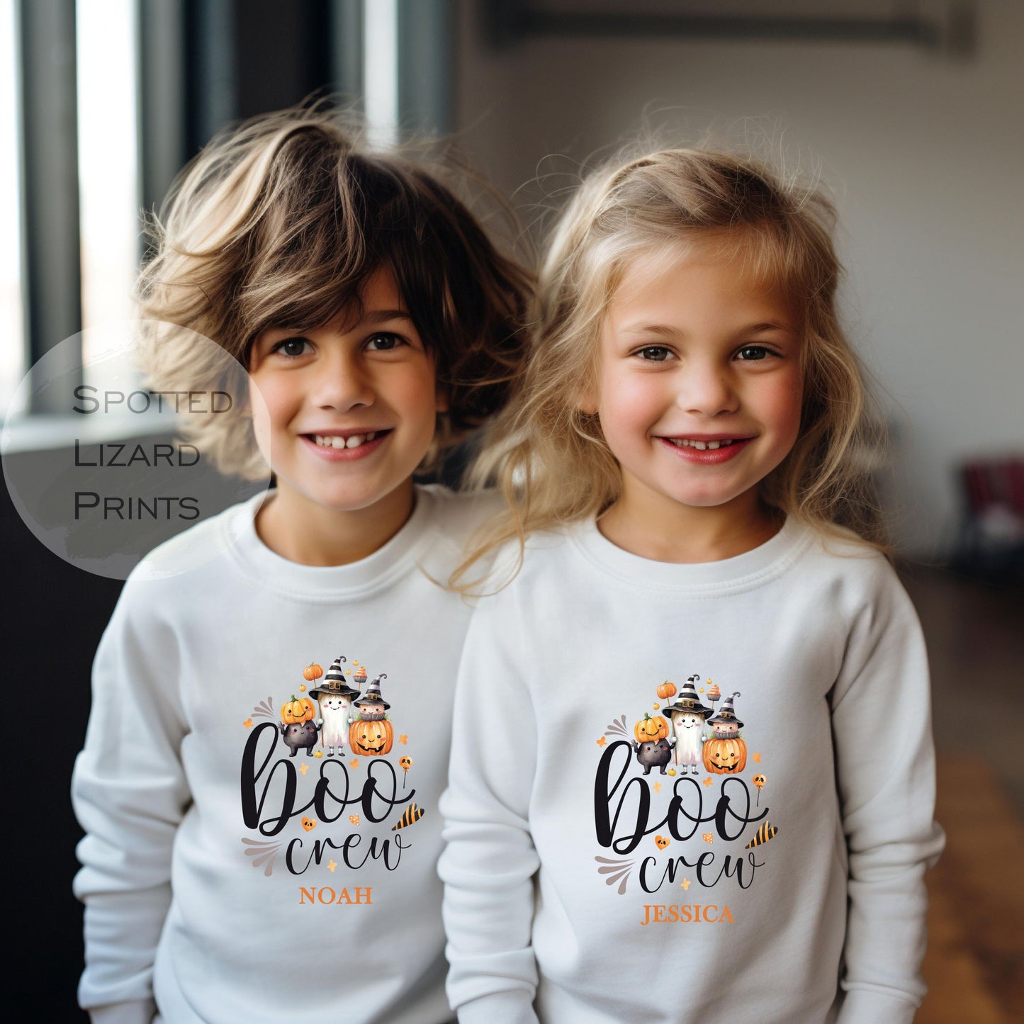 Personalised Cute Halloween Kids Sweatshirt Cute Pumpkin, Unisex Halloween Outfit, Spooky Outfit Trick or Treat Sweatshirt, Halloween jumper