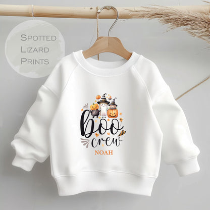 Personalised Cute Halloween Kids Sweatshirt Cute Pumpkin, Unisex Halloween Outfit, Spooky Outfit Trick or Treat Sweatshirt, Halloween jumper