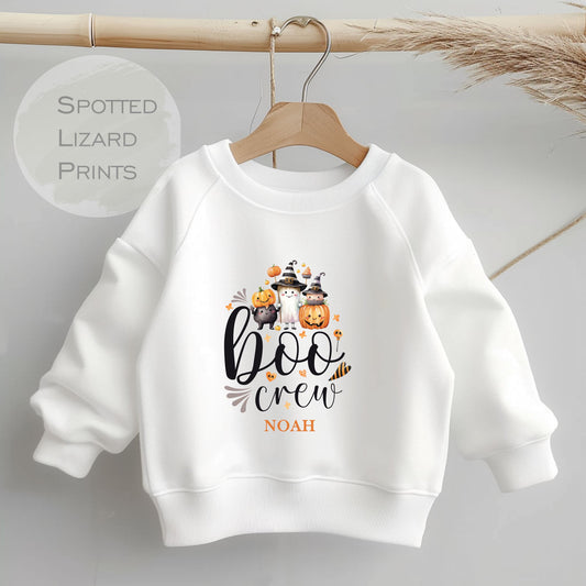 Personalised Cute Halloween Kids Sweatshirt Cute Pumpkin, Unisex Halloween Outfit, Spooky Outfit Trick or Treat Sweatshirt, Halloween jumper
