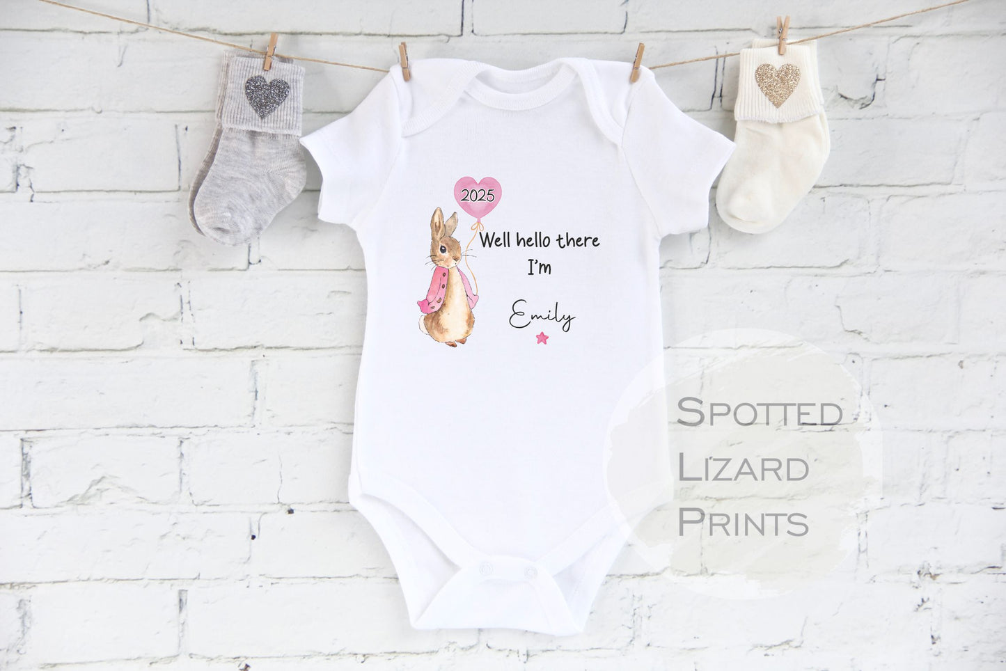 Peter rabbit Baby clothing personalised with a name