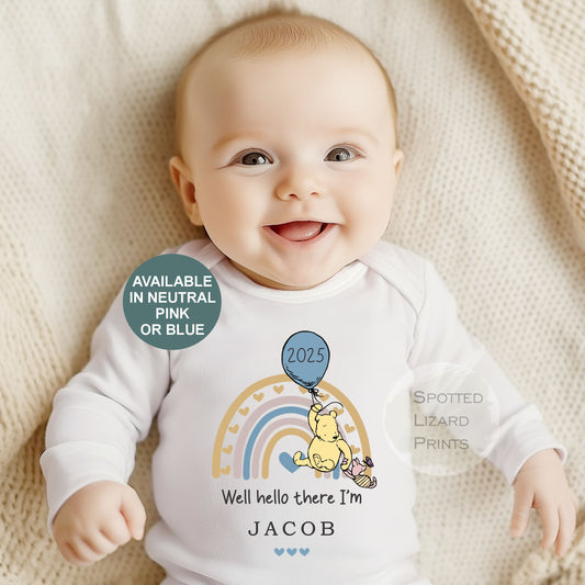 Personalised Winnie the Pooh Baby outfit