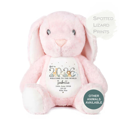 personalised born in 2026 teddy