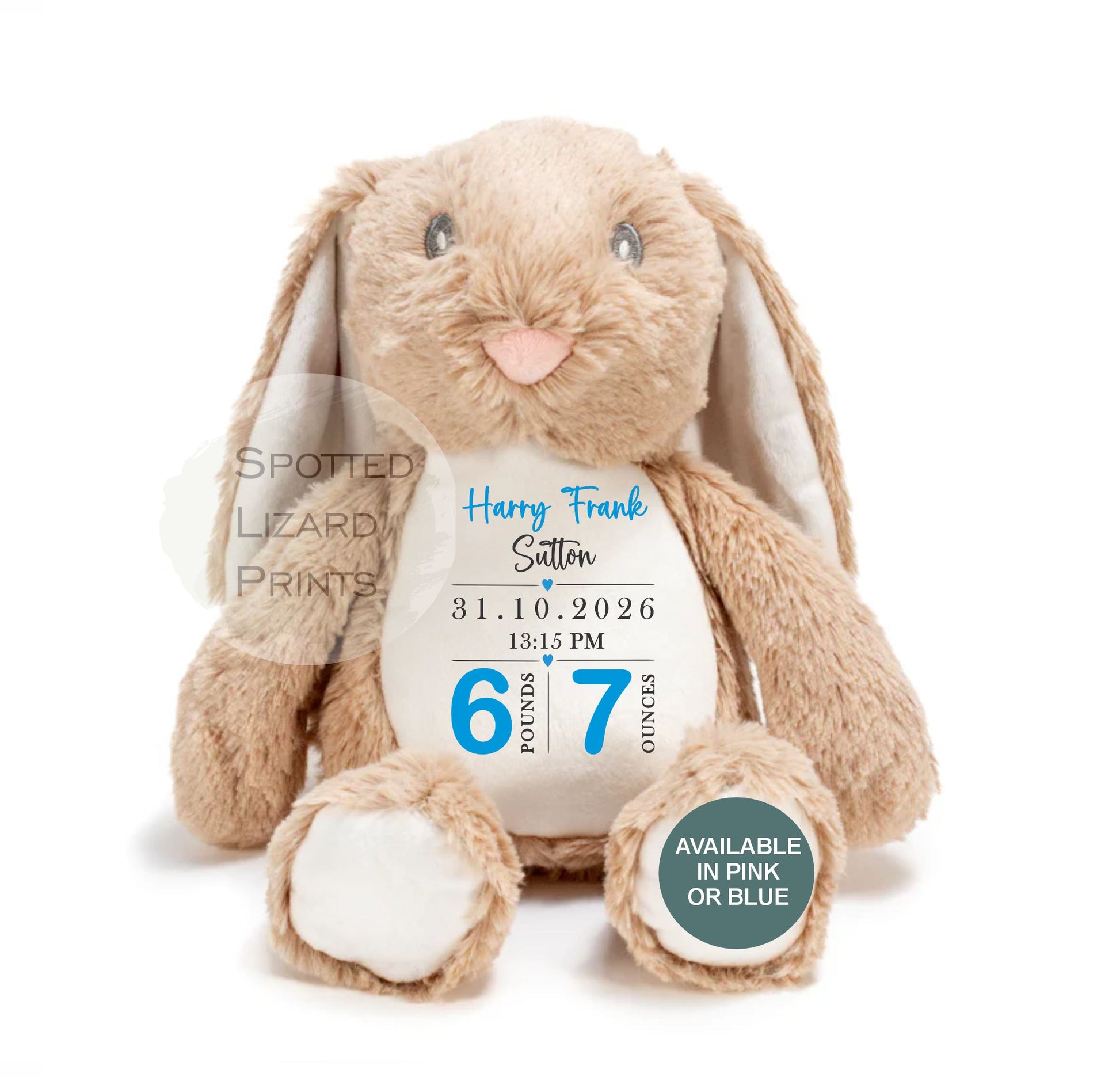 Personalised new baby teddy