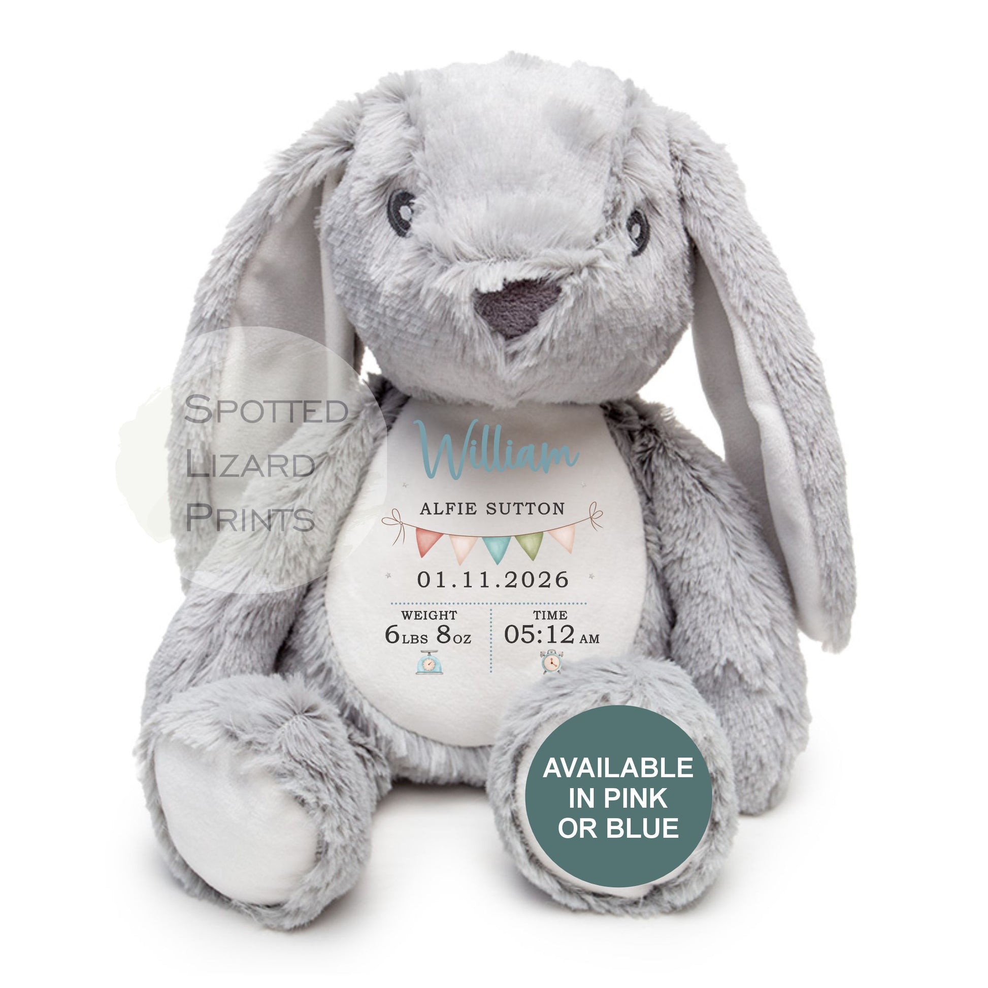 Personalised new baby Soft Toy