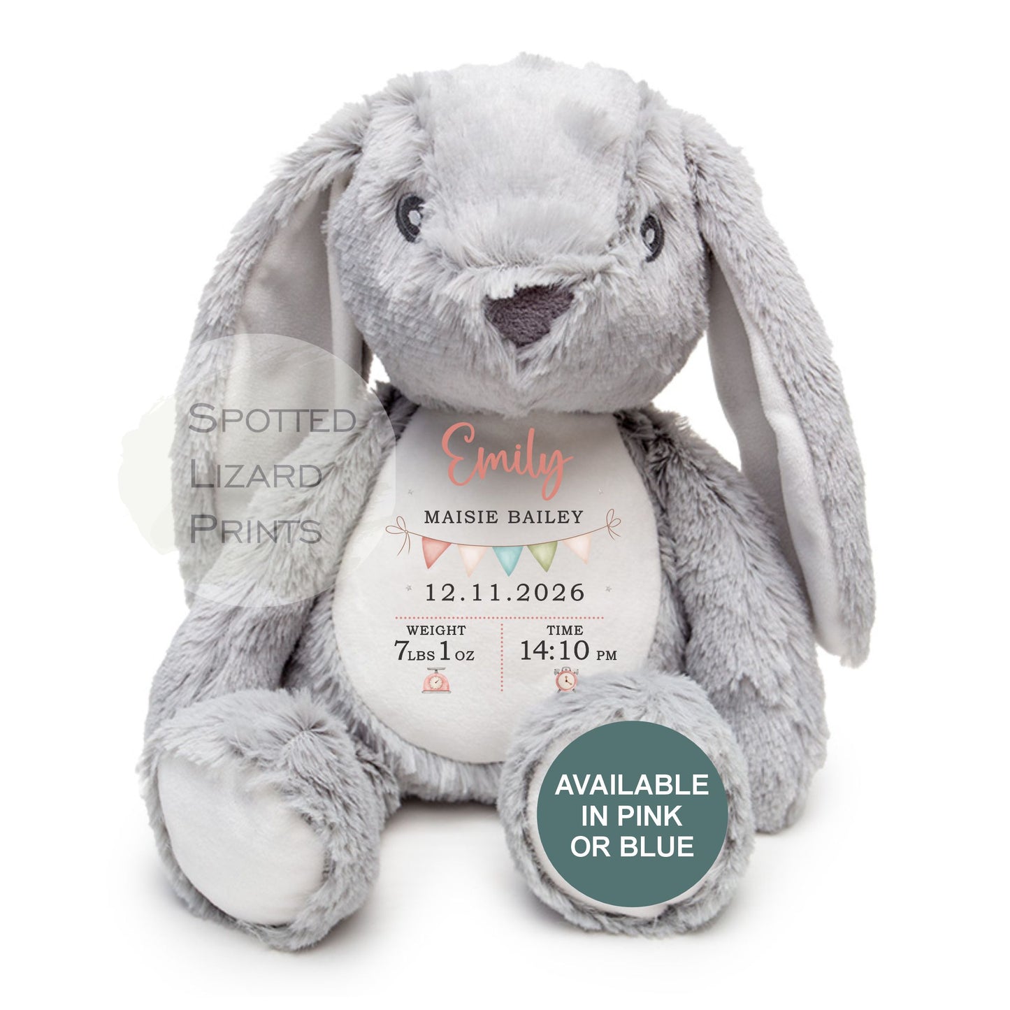 Personalised new baby Soft Toy