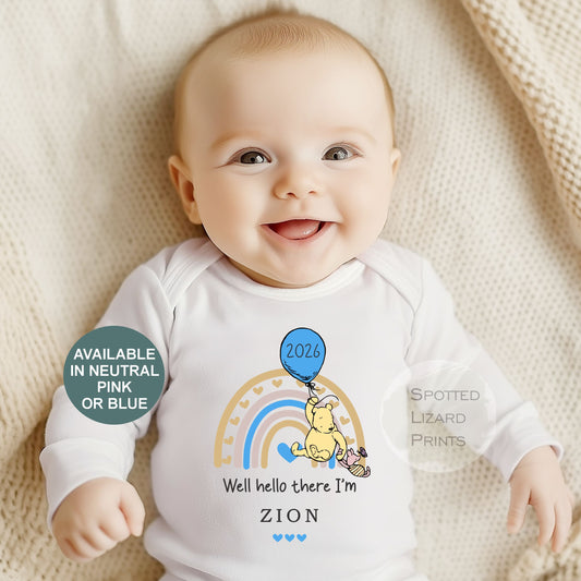 Born in 2026 - Personalised Baby vest - Born in 2026 Baby Grow - Born in 2026 Baby clothes - Born in 2026 sleepsuit - personalised Baby clothes