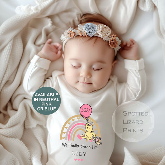 Born in 2026 - Personalised Baby vest - Born in 2026 Baby Grow - Born in 2026 Baby clothes - Born in 2026 sleepsuit - personalised Baby clothes