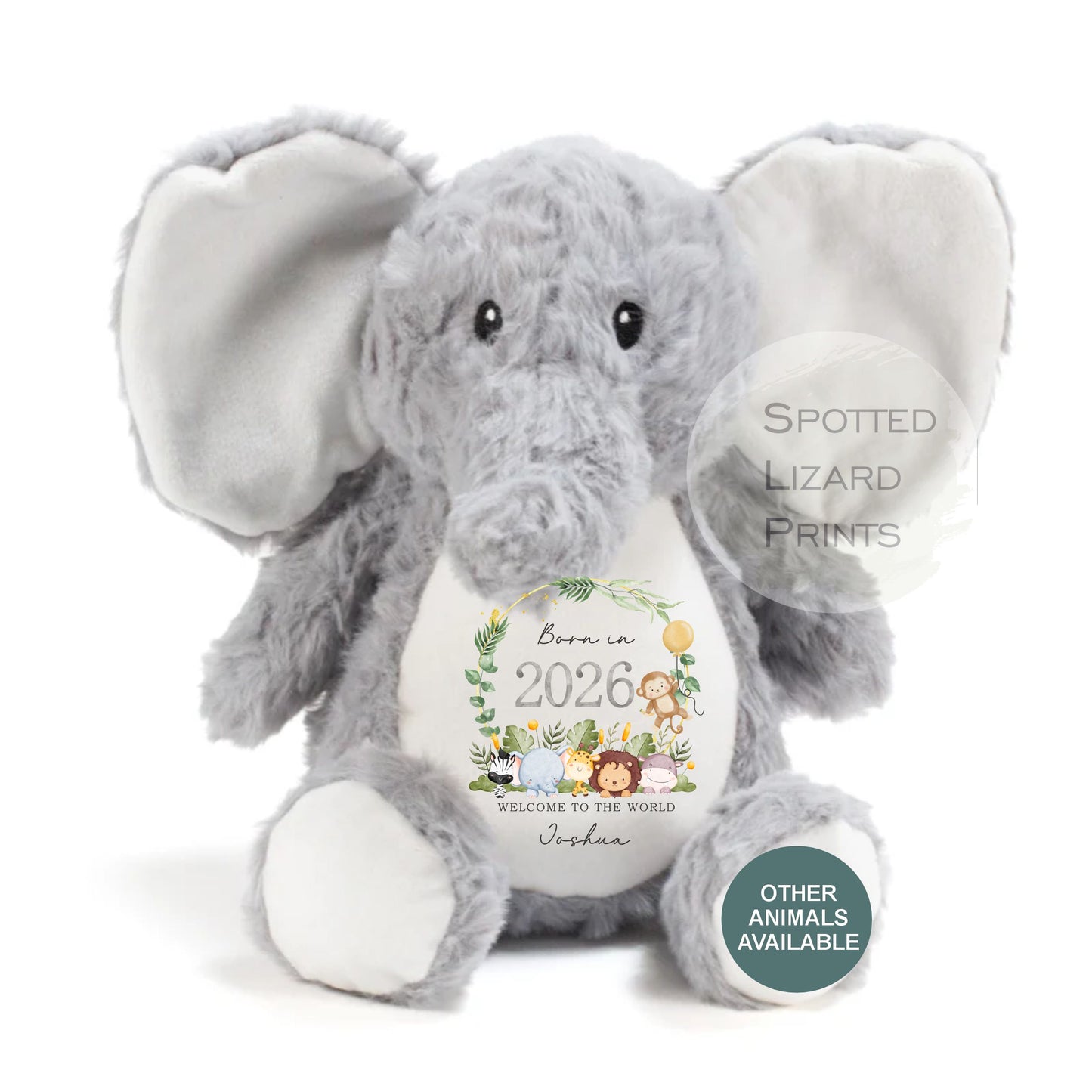Personalised Born in 2026 Soft Toy Name, Welcome to the World - Baby Shower - Baby Gift - Baby Girl Baby Boy - Higgle Bears