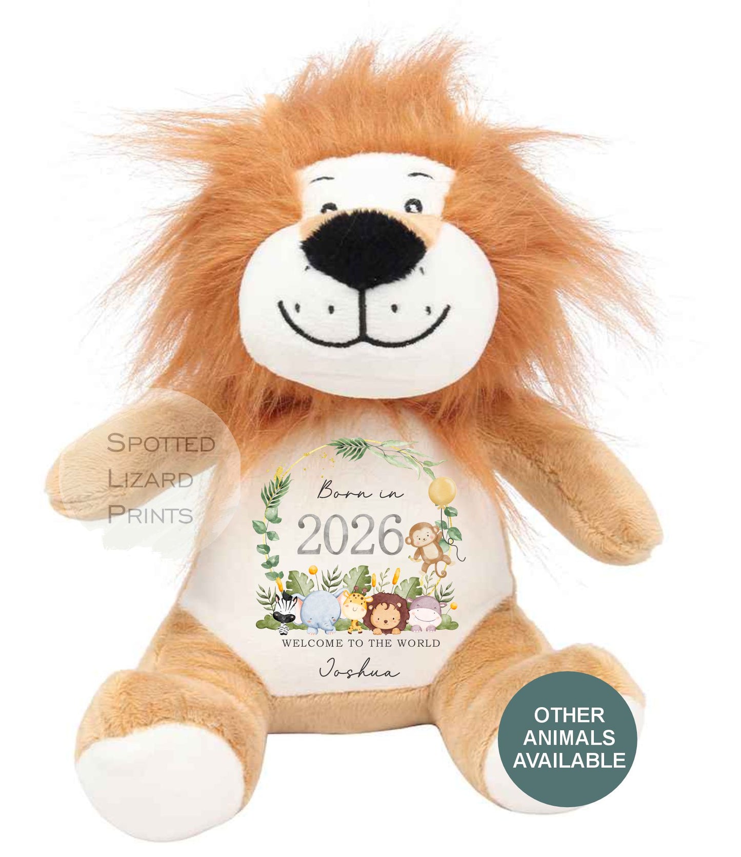 Personalised Born in 2026 Soft Toy Name, Welcome to the World - Baby Shower - Baby Gift - Baby Girl Baby Boy - Higgle Bears