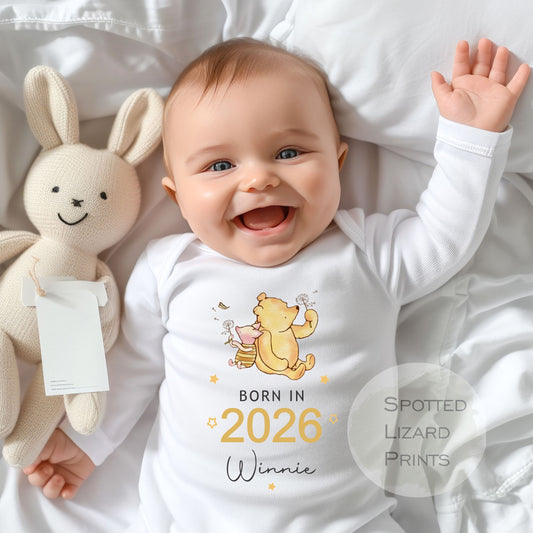 Born in 2026 - Personalised Baby vest - Born in 2026 Baby Grow - Born in 2026 Baby clothes - Born in 2026 sleepsuit - personalised Baby clothes