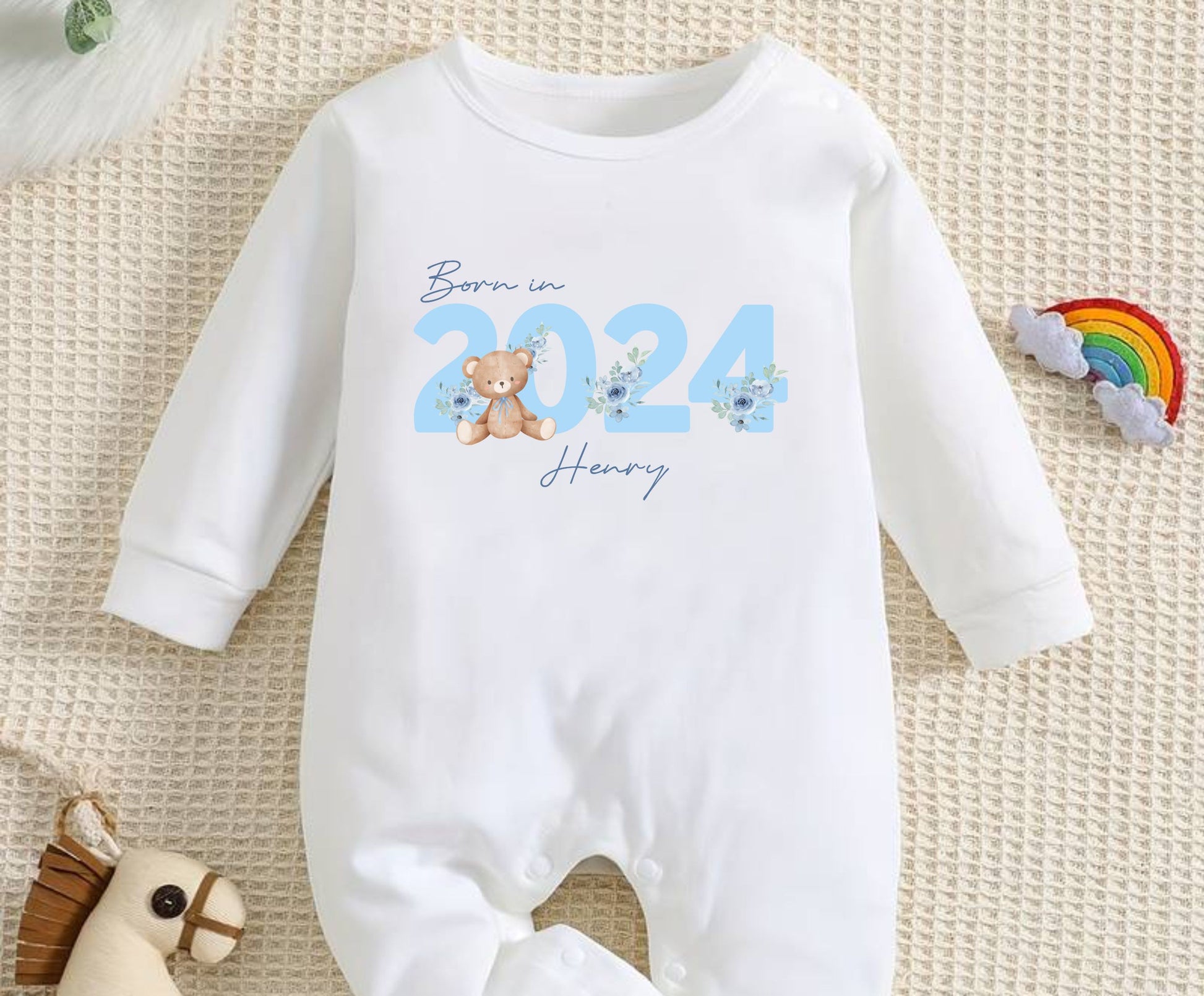 Born in 2024 Baby Rompersuit