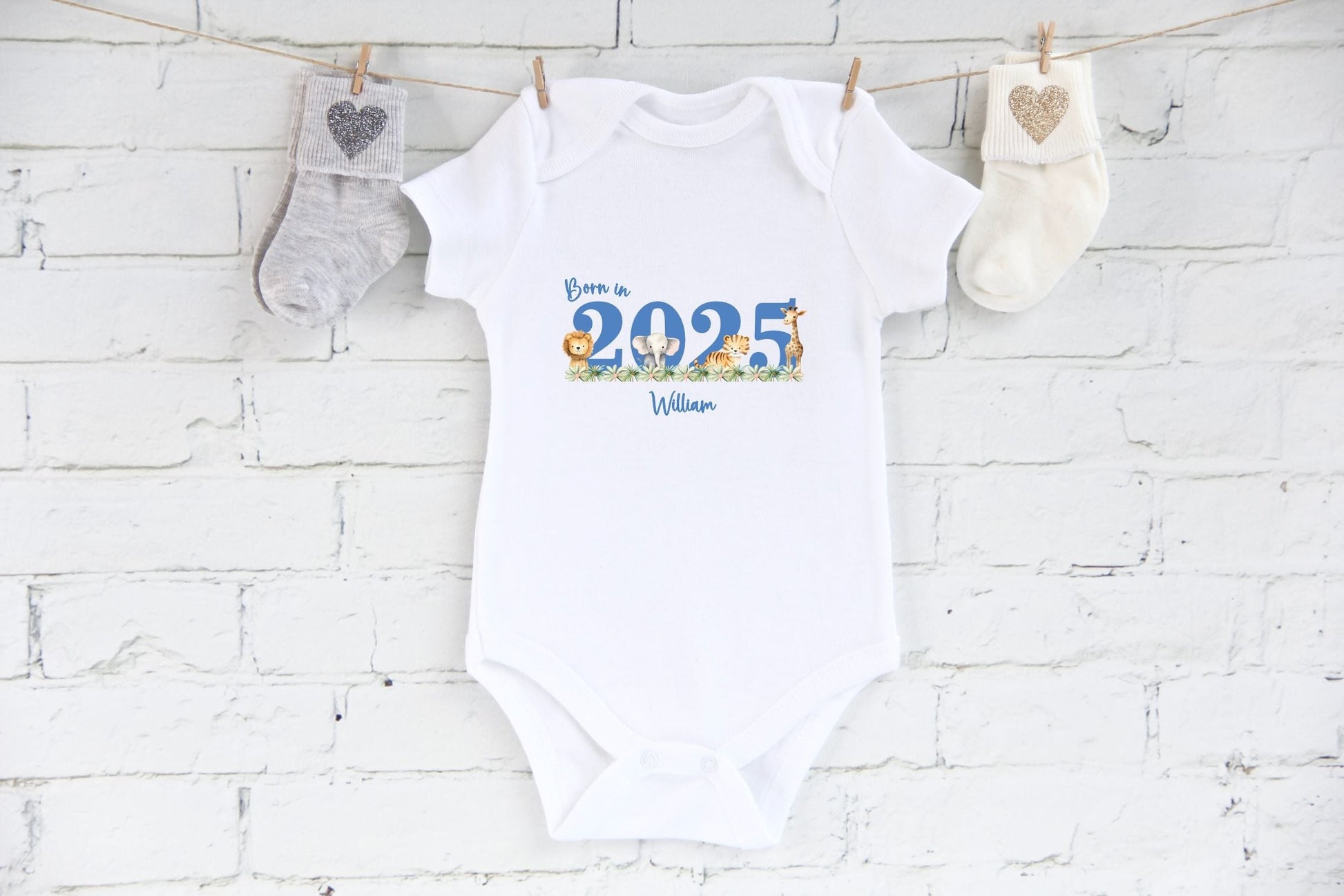 Born in 2025 Baby coming home personalised Vest