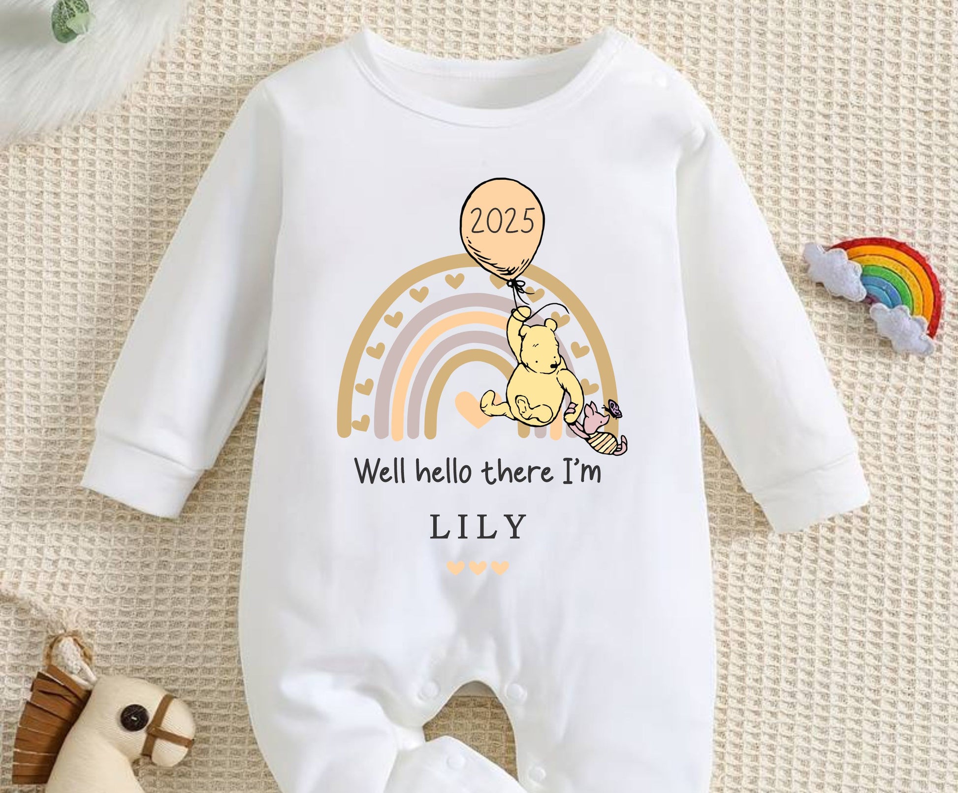 White Winnie the Pooh 2025 Baby clothes