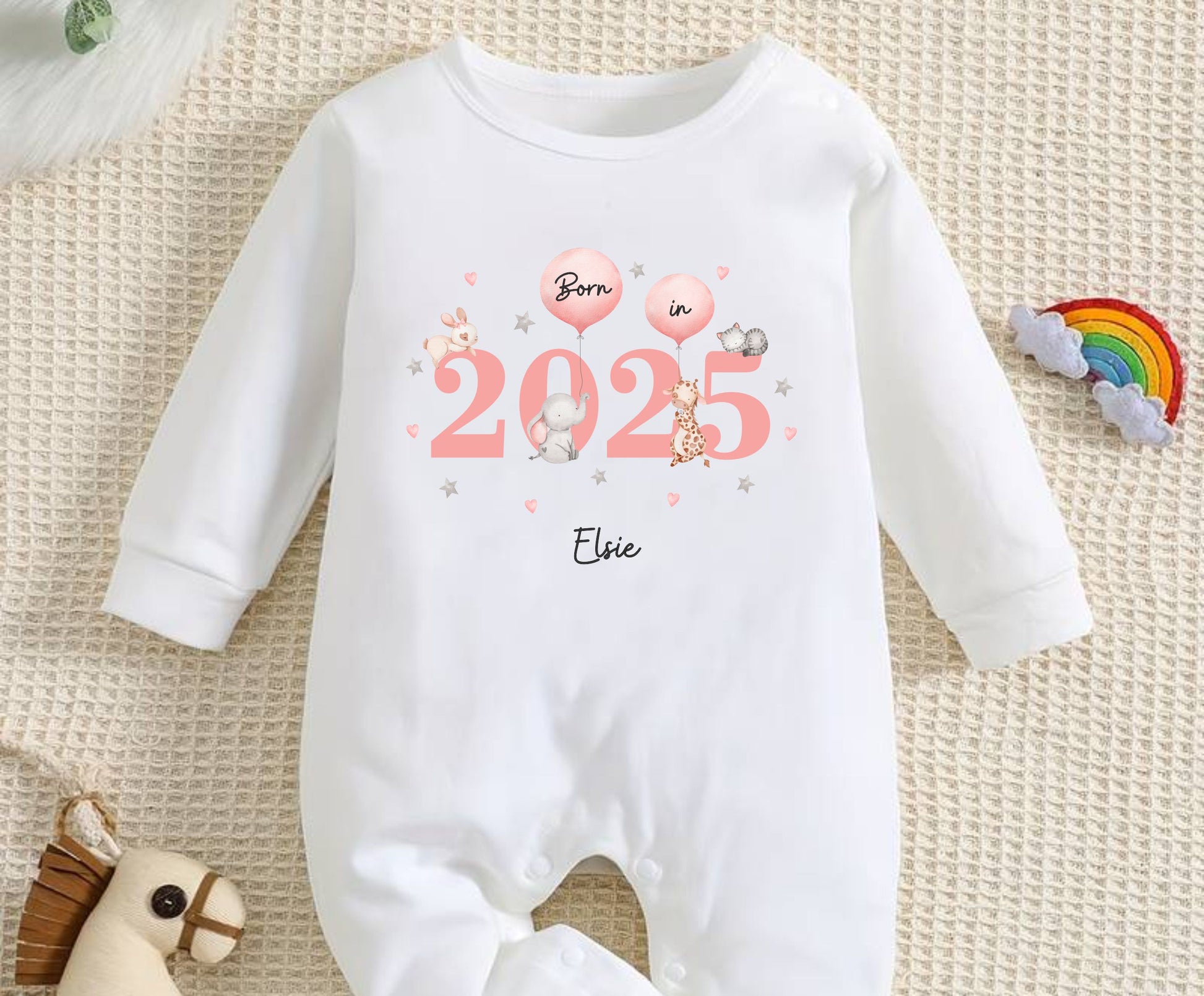 Born in 2025 personalised romper