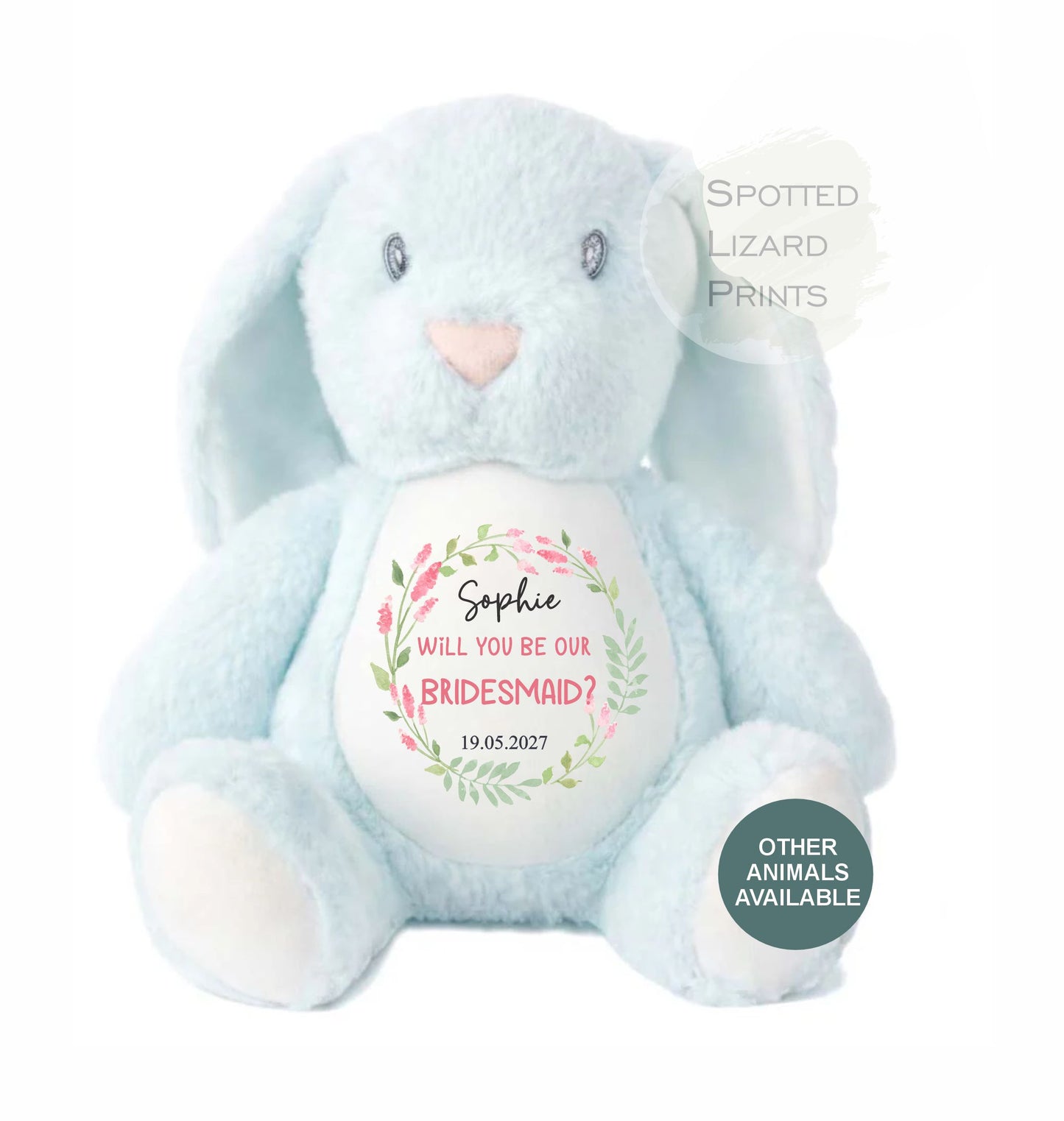 personalised flower girl teddy