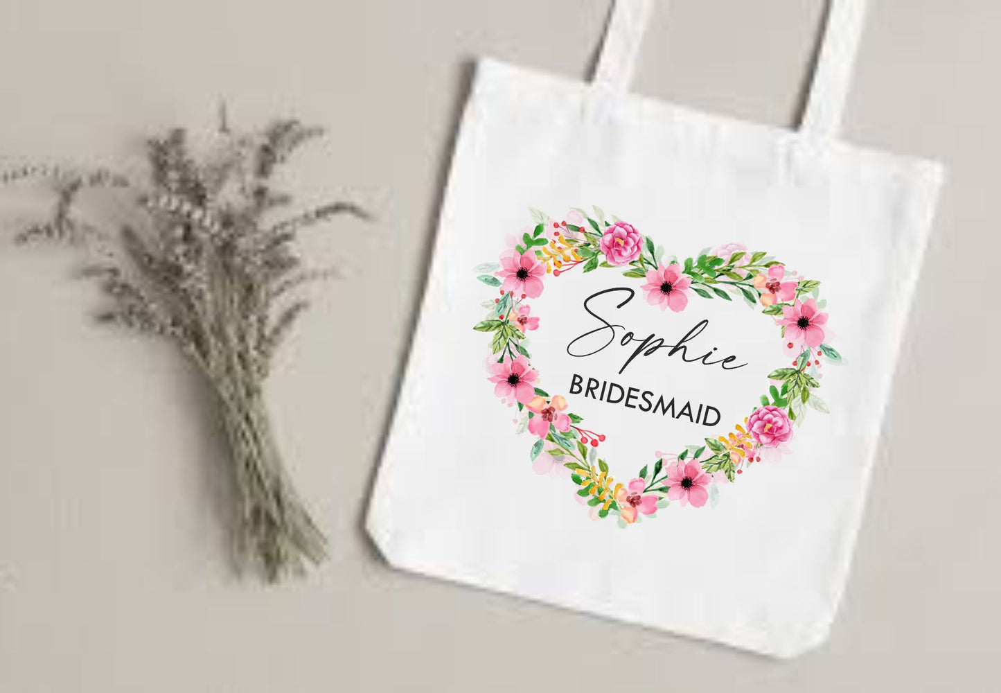 flower girl wedding day personalised tote bag