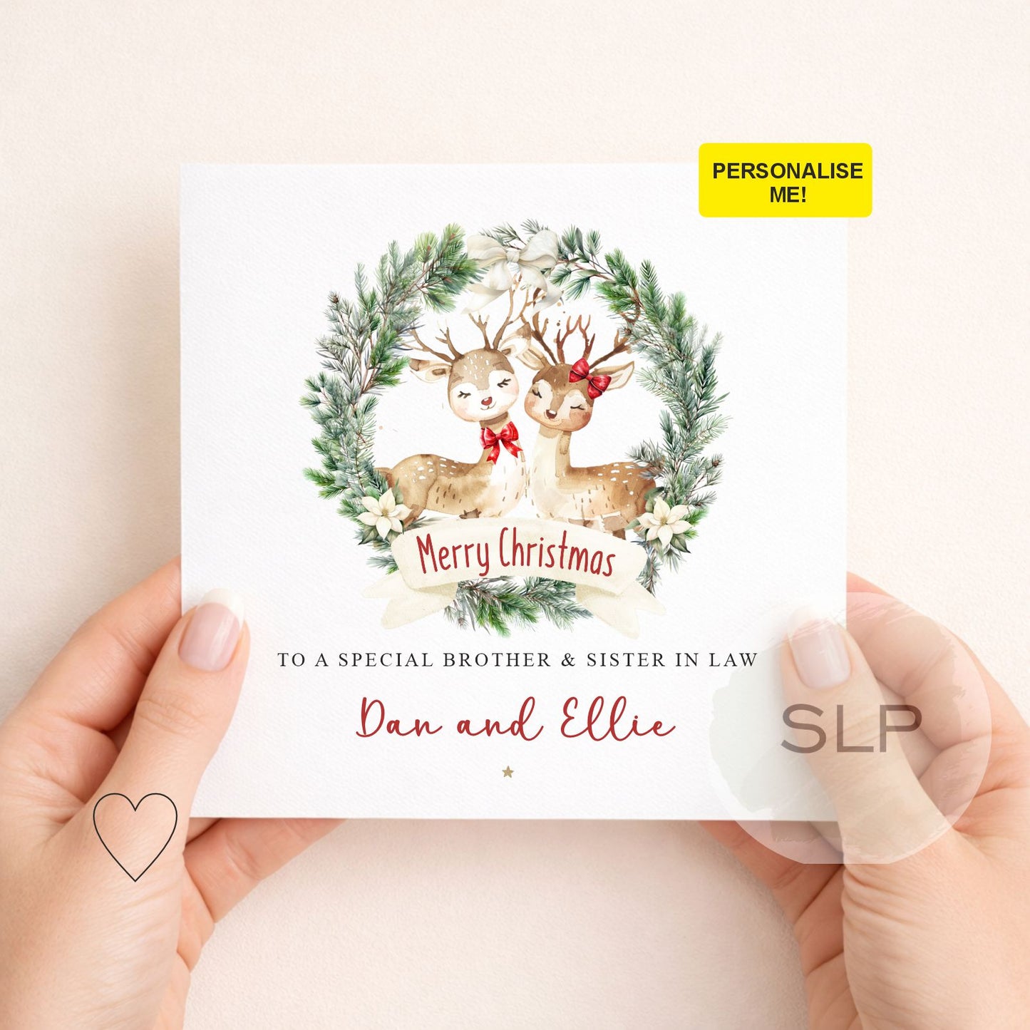 Personalised Brother & Sister in Law Christmas Card