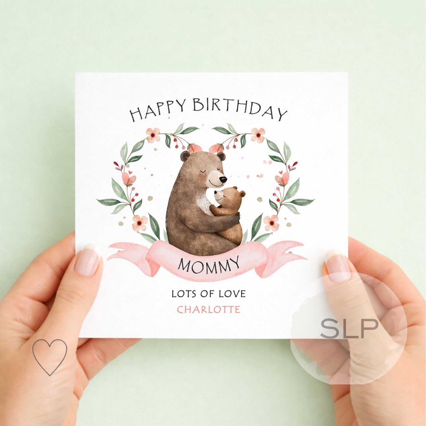 Personalised Granny Birthday Card – Cute Highland Cow Card – Custom Name from Child