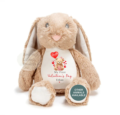 Personalised Valentines Teddy Bear, personalised Valentines Gift, Gift for Girlfriend, Valentines Day soft Toy, Gift for Her
