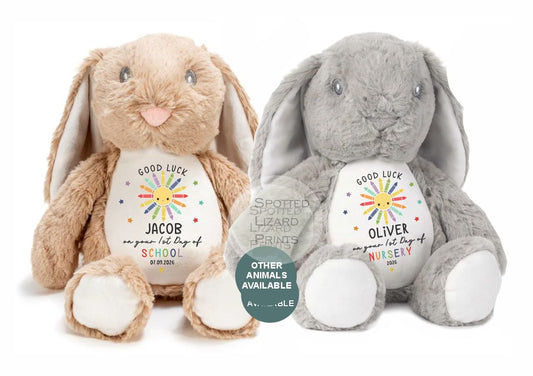 Personalised first day of school teddy