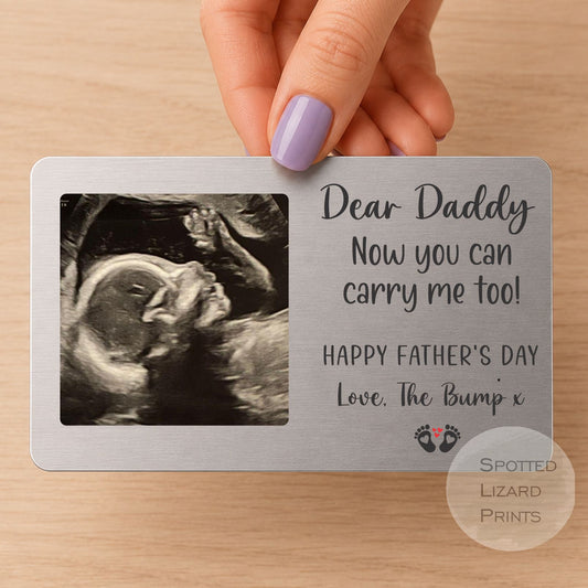 Fathers Day Baby Scan Wallet Card - Gift For Daddy to be on Fathers Day - Gift from Bump - Sonogram Wallet Card Insert - Baby Scan Gift