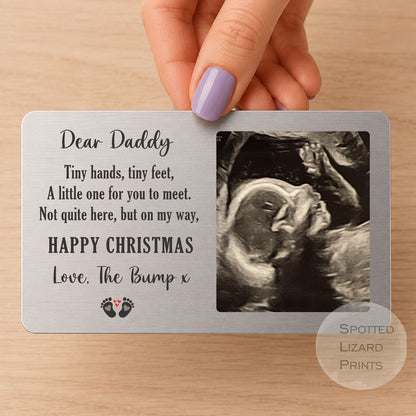 Personalised Ultrasound Wallet Card for Dad, Baby Scan Photo Gift, Expecting Dad Gift, Pregnancy Announcement, New Dad Keepsake