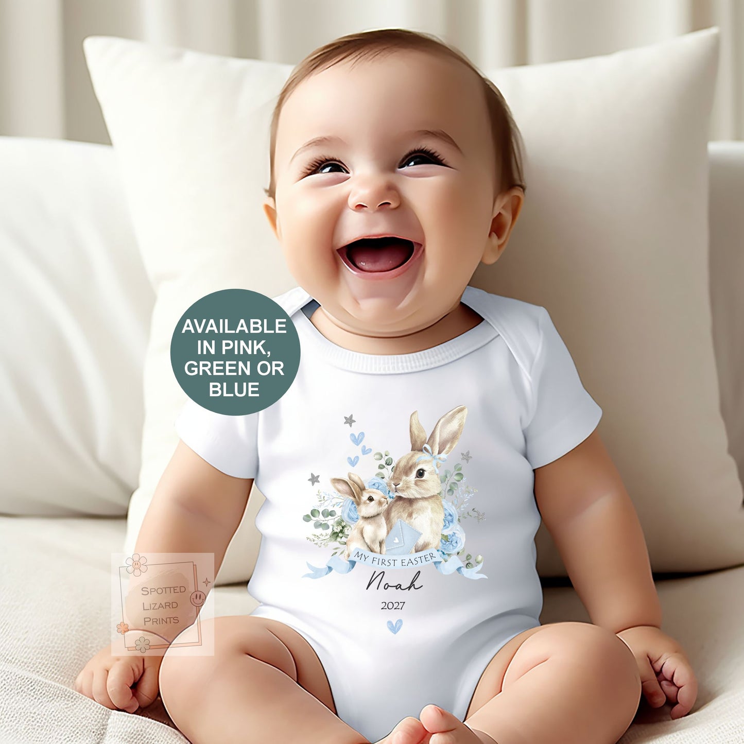 Personalised My first Easter, Baby Sleepsuit, Vest or T-shirt, Easter Clothing, Baby's 1st Easter, Baby Easter onsie, Easter Pyjamas