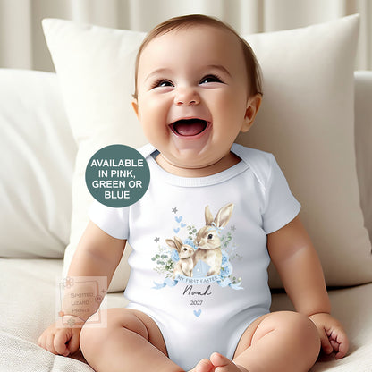 Personalised My first Easter, Baby Sleepsuit, Vest or T-shirt, Easter Clothing, Baby's 1st Easter, Baby Easter onsie, Easter Pyjamas