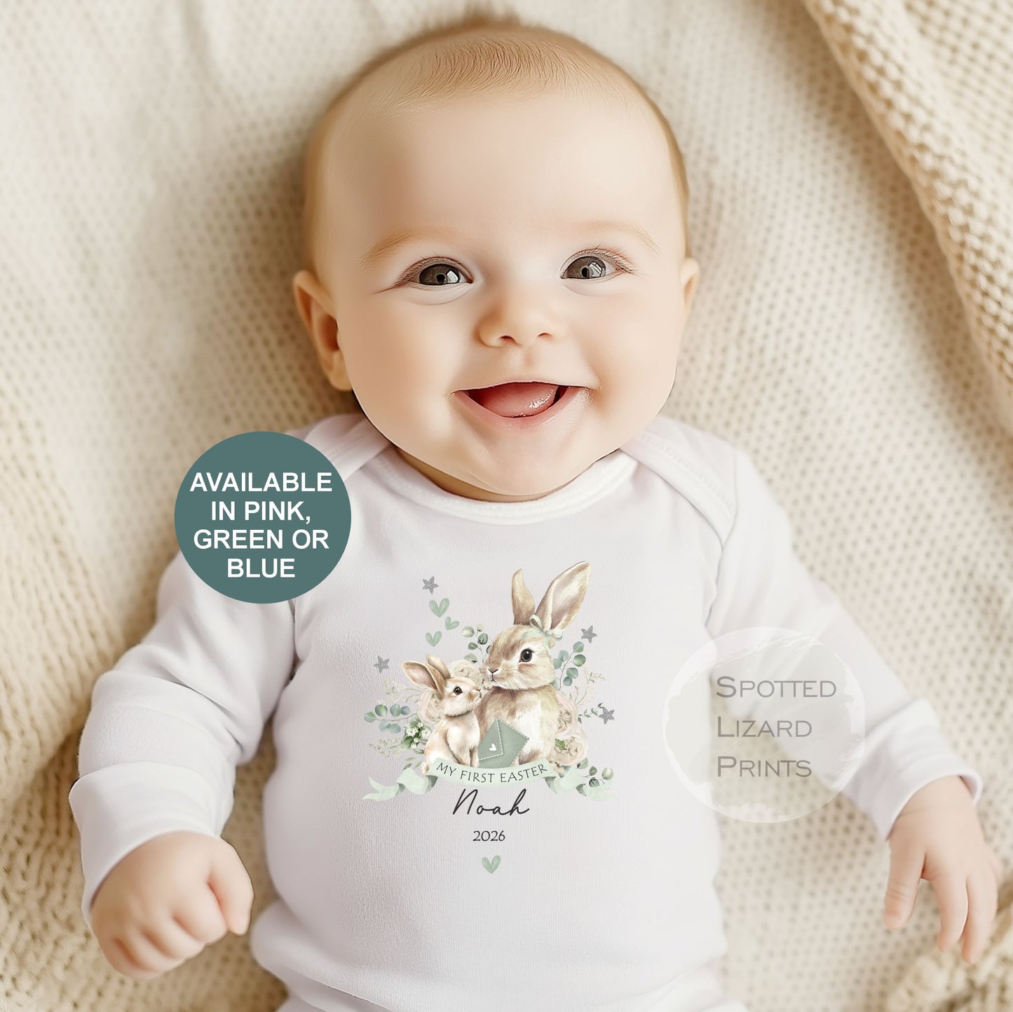 personalised My first Easter sleepsuit
