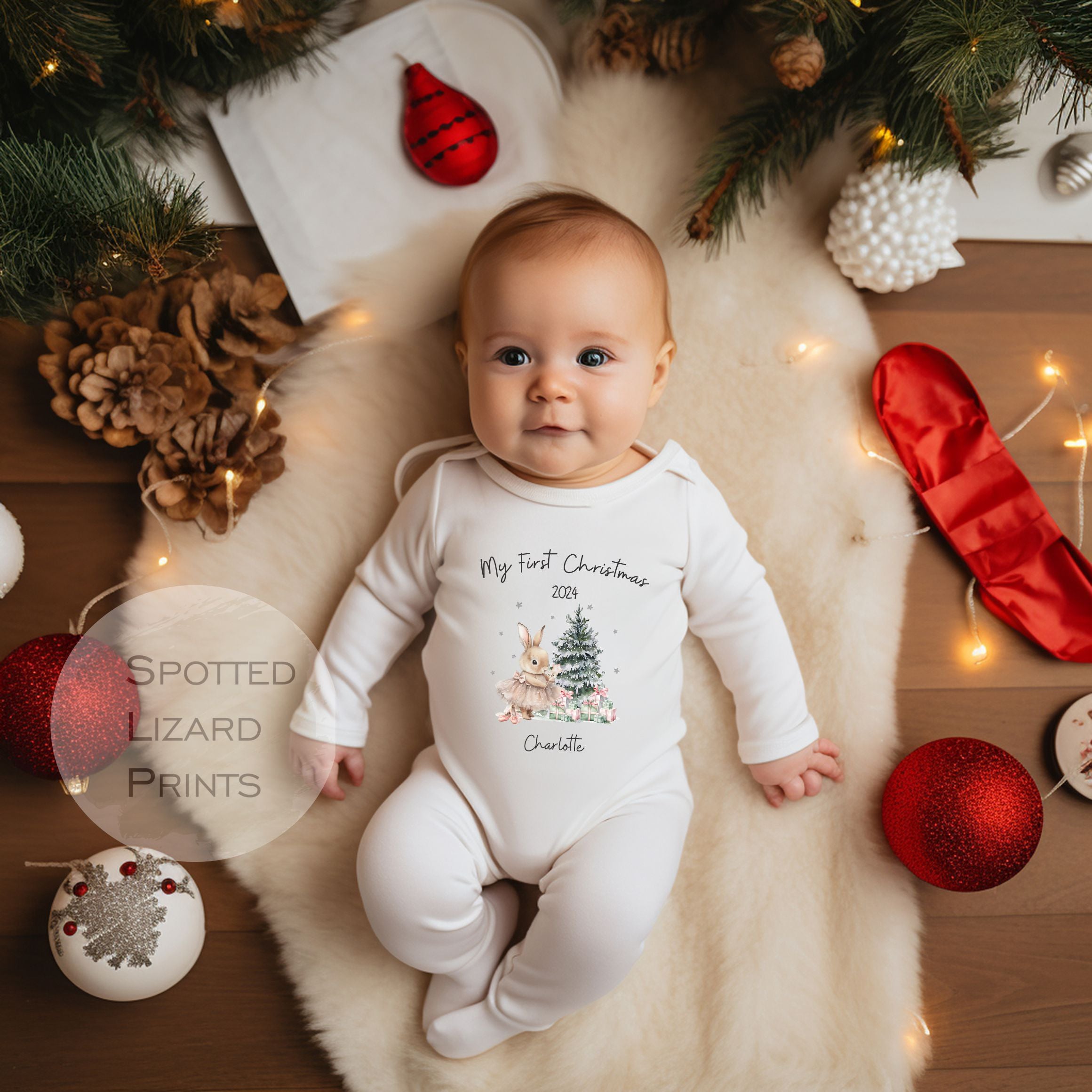 Baby's first christmas baby grow best sale