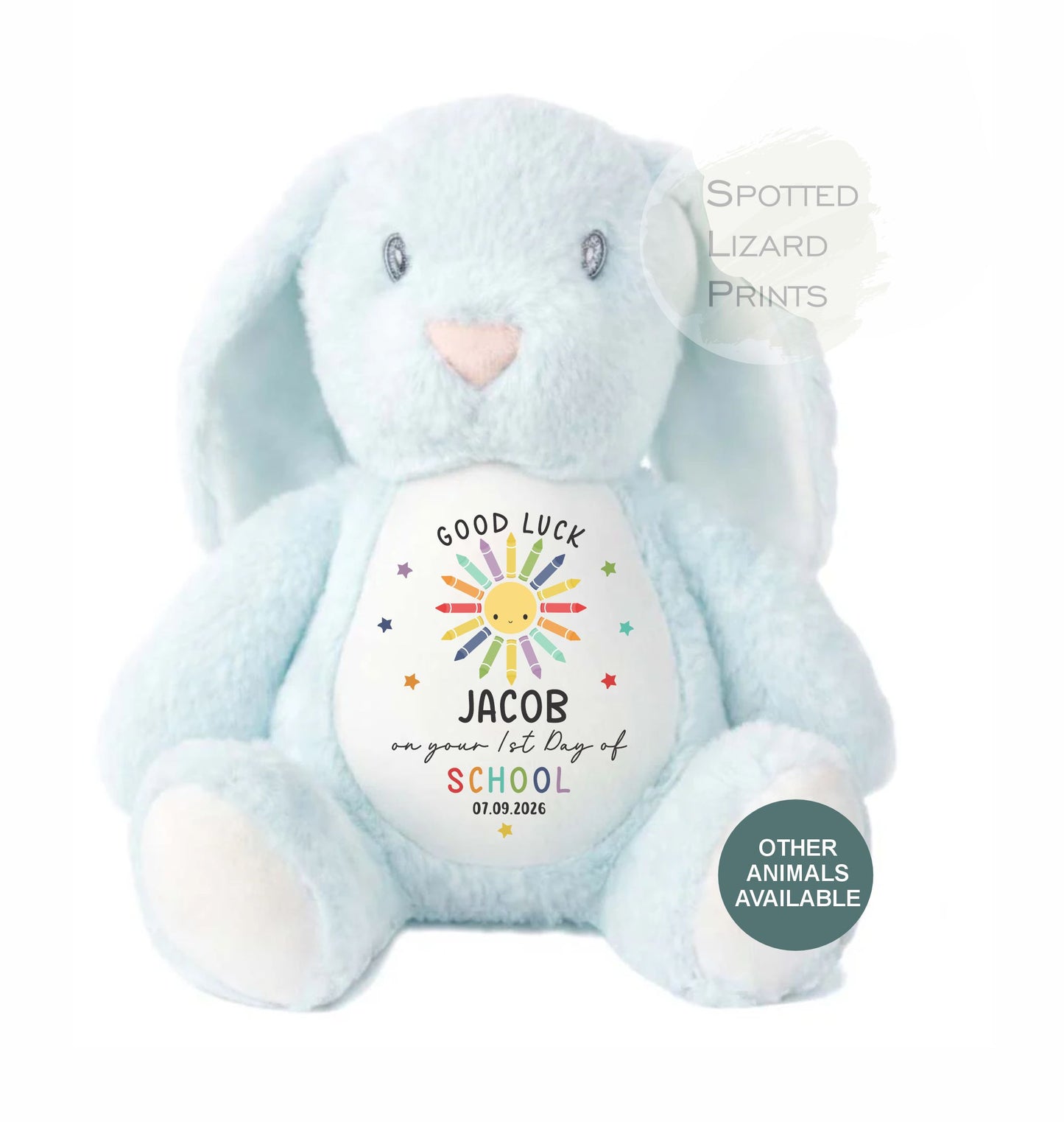 Personalised first day of school teddy