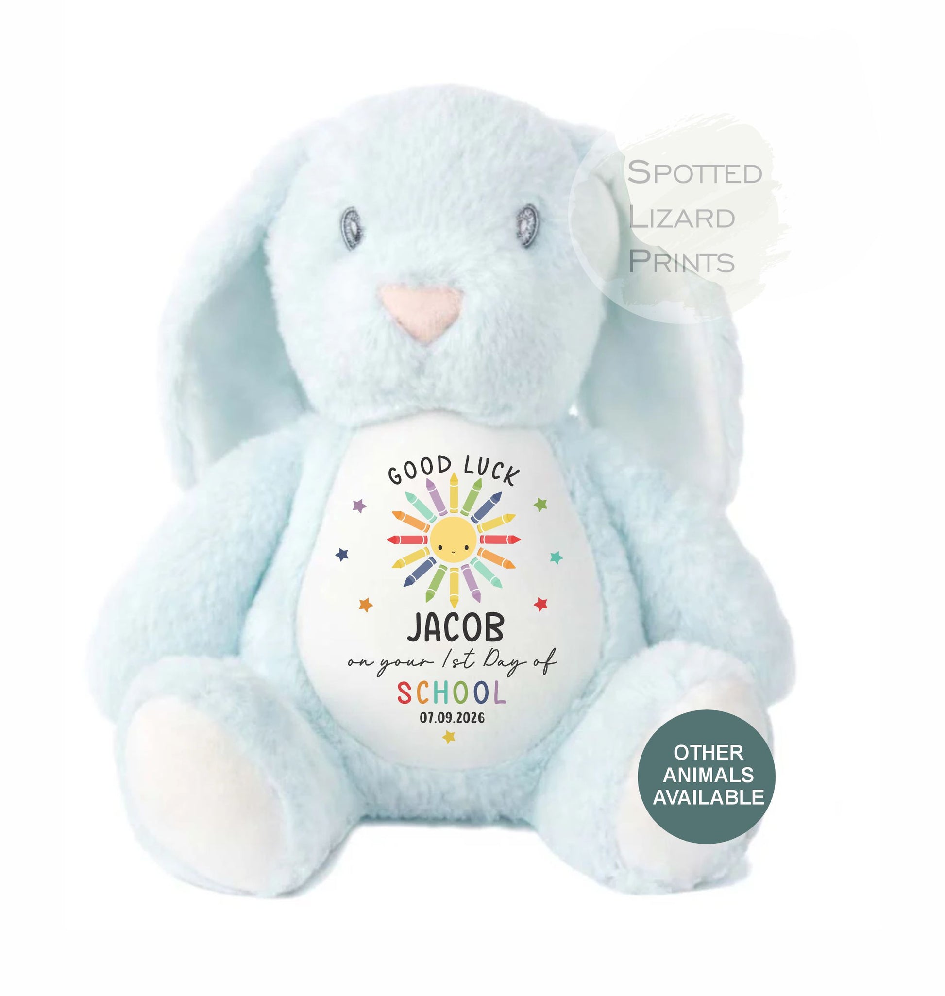 Personalised first day of school teddy
