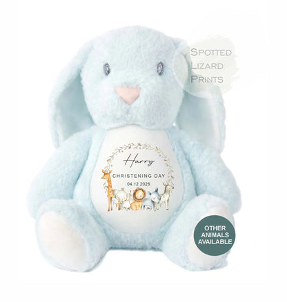 Personalised Christening Teddy Bear, Baby Baptism Gift, Custom Baby Name Soft Toy, Christening Keepsake Gift, Baby Girl Boy Gift, kids Bears