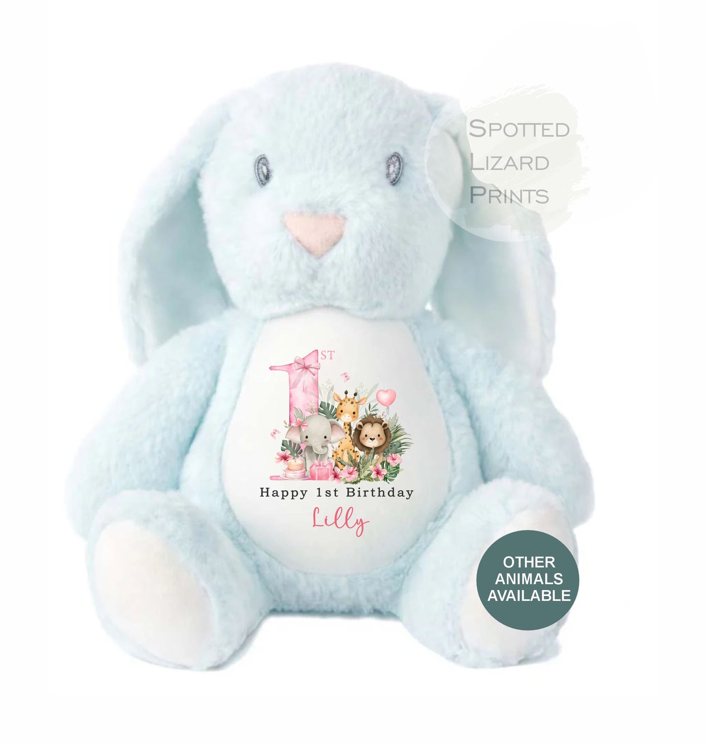 Personalised 1st Birthday Teddy | Baby First Birthday Gift | Custom Name Soft Toy | Kids Cuddly Toy Keepsake | Personalised Baby Gift UK
