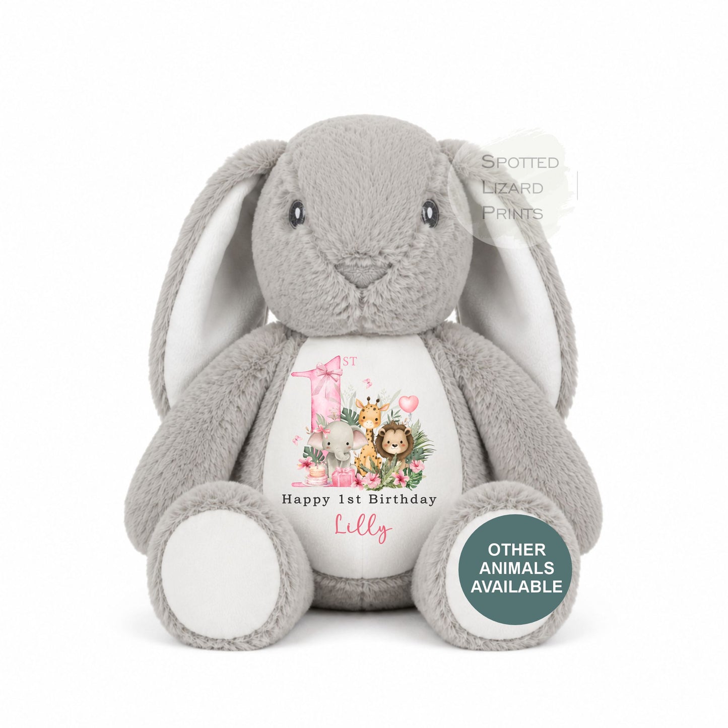 Personalised 1st Birthday Teddy | Baby First Birthday Gift | Custom Name Soft Toy | Kids Cuddly Toy Keepsake | Personalised Baby Gift UK