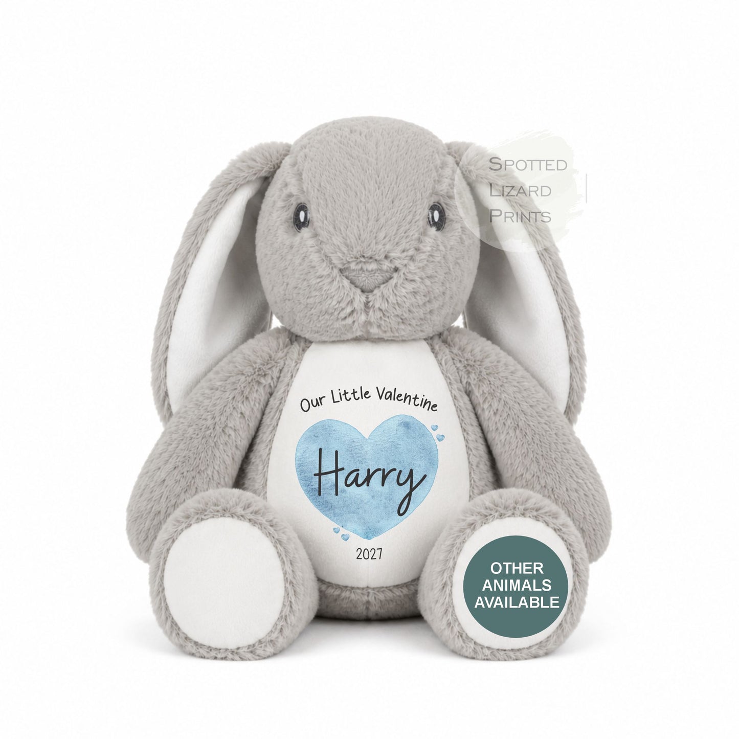 Personalised First Valentines Teddy Bear, personalised Valentines Gift, Valentines Day soft Toy, Gift for Her, Our little Valentine