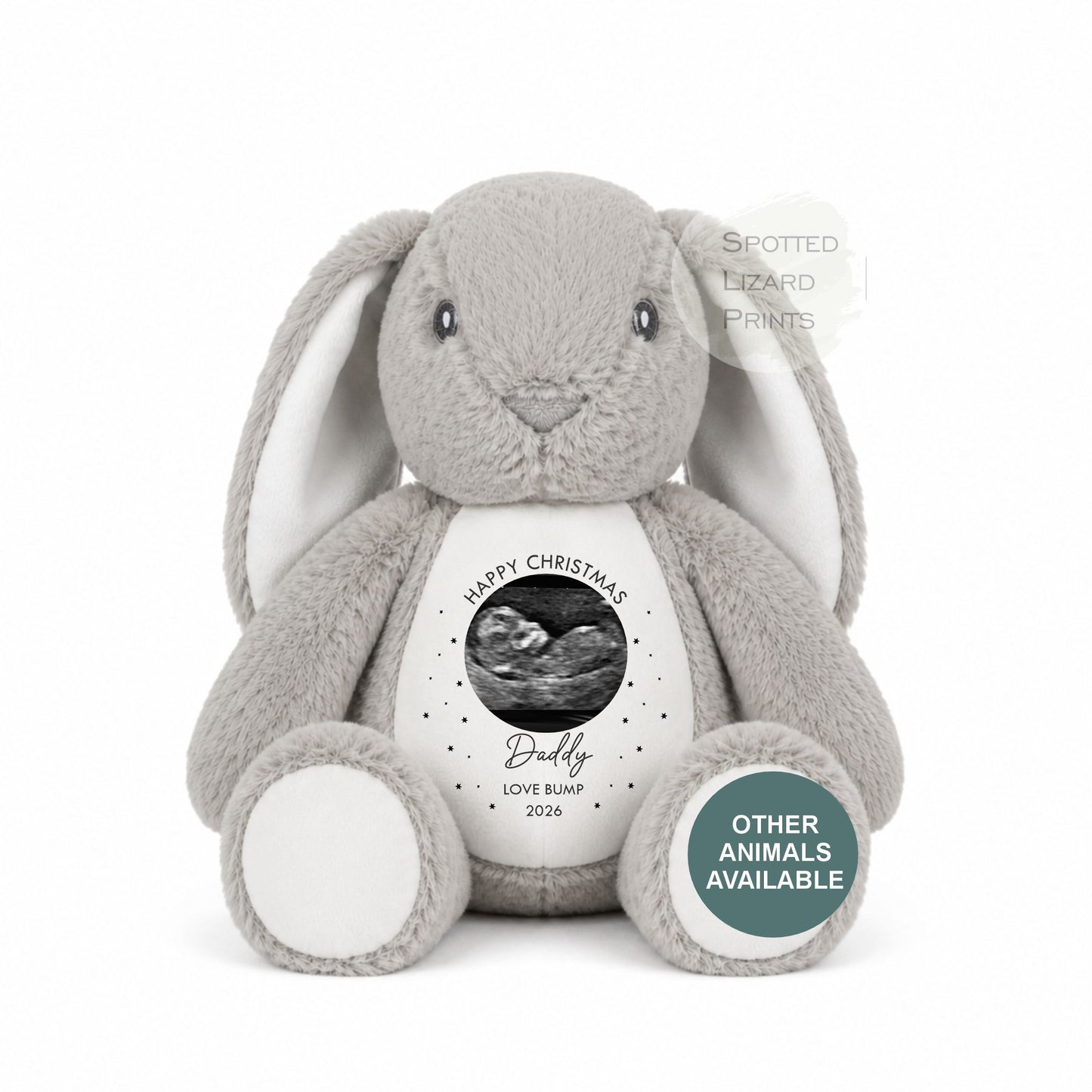 Christmas Gift From Baby to Daddy, Personalised Photo Teddy, First Christmas Daddy Gift, Baby Scan Teddy Bear, New Dad Xmas Keepsake